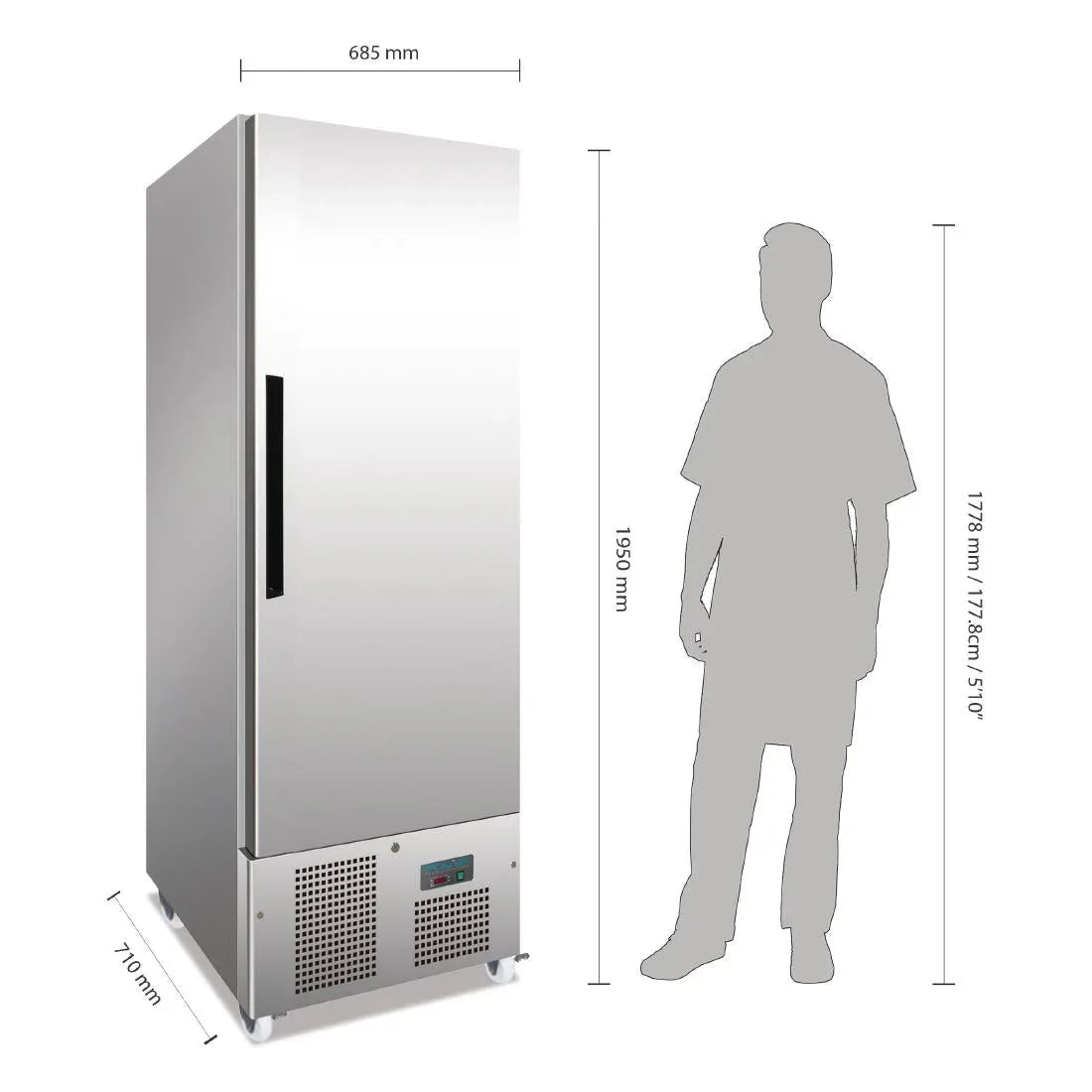 G591 Polar G-Series Upright Slimline Freezer 440Ltr - JD Catering Equipment Solutions Ltd