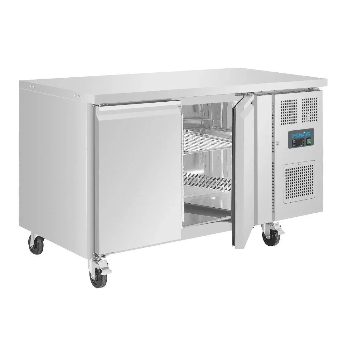 G599 Polar U-Series Double Door Counter Freezer 282Ltr - JD Catering Equipment Solutions Ltd