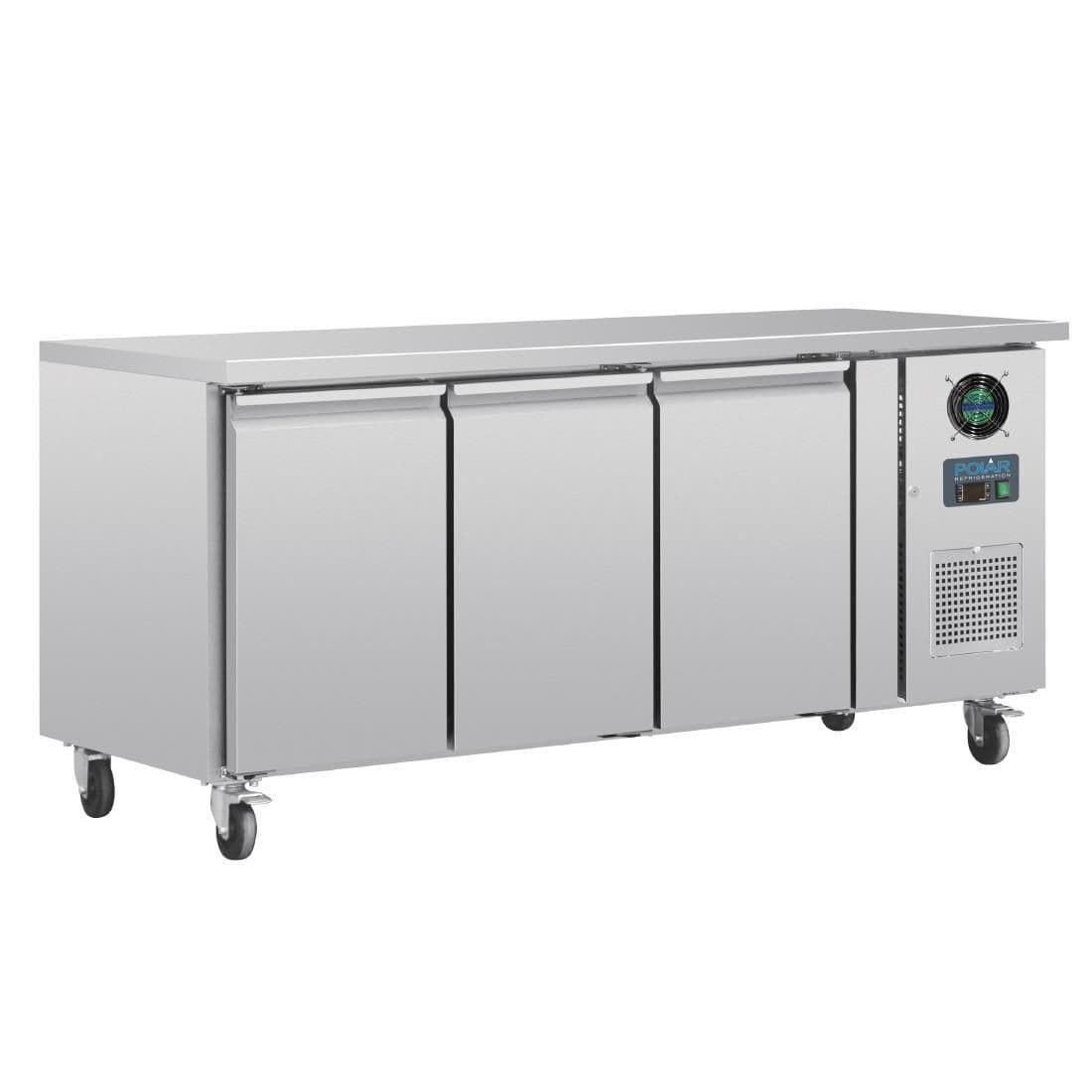 G600 Polar U-Series Triple Door Counter Freezer 417Ltr JD Catering Equipment Solutions Ltd