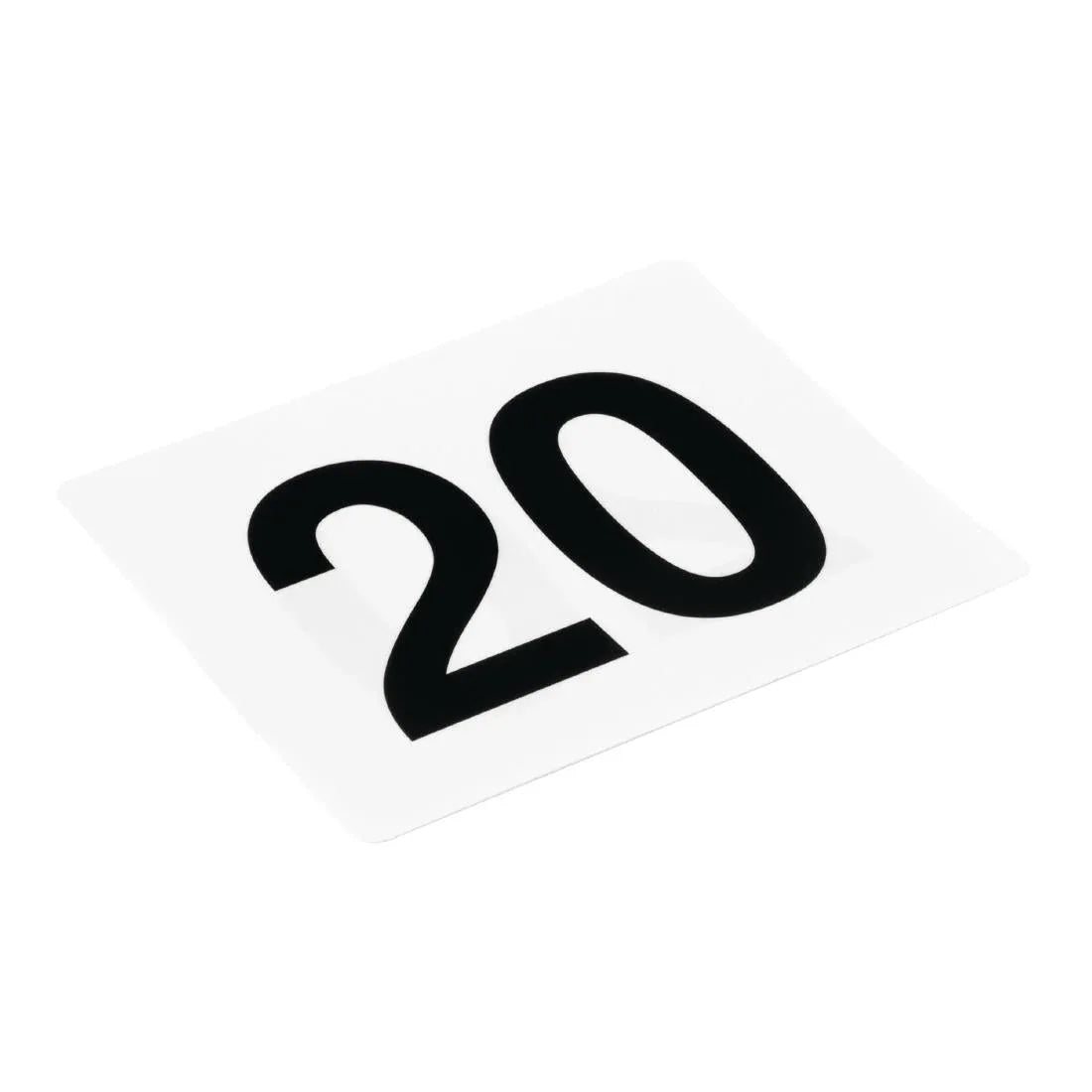 GC086 Plastic Table Numbers Inserts 1-25 JD Catering Equipment Solutions Ltd