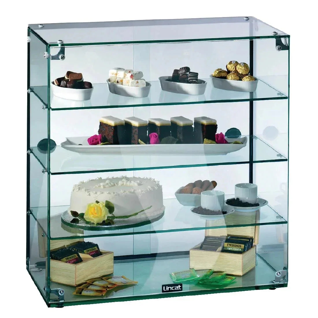 GC46 - Lincat Seal Counter-top Glass Display Case - Open Back - W 607 mm - M904 - JD Catering Equipment Solutions Ltd