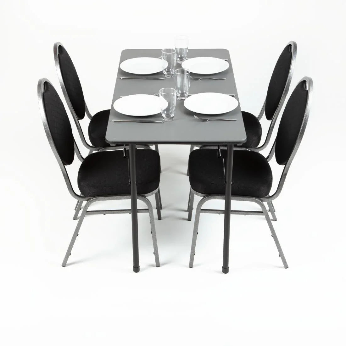 GC594 Bolero ABS Rectangular Folding Table Grey (Single) - JD Catering Equipment Solutions Ltd