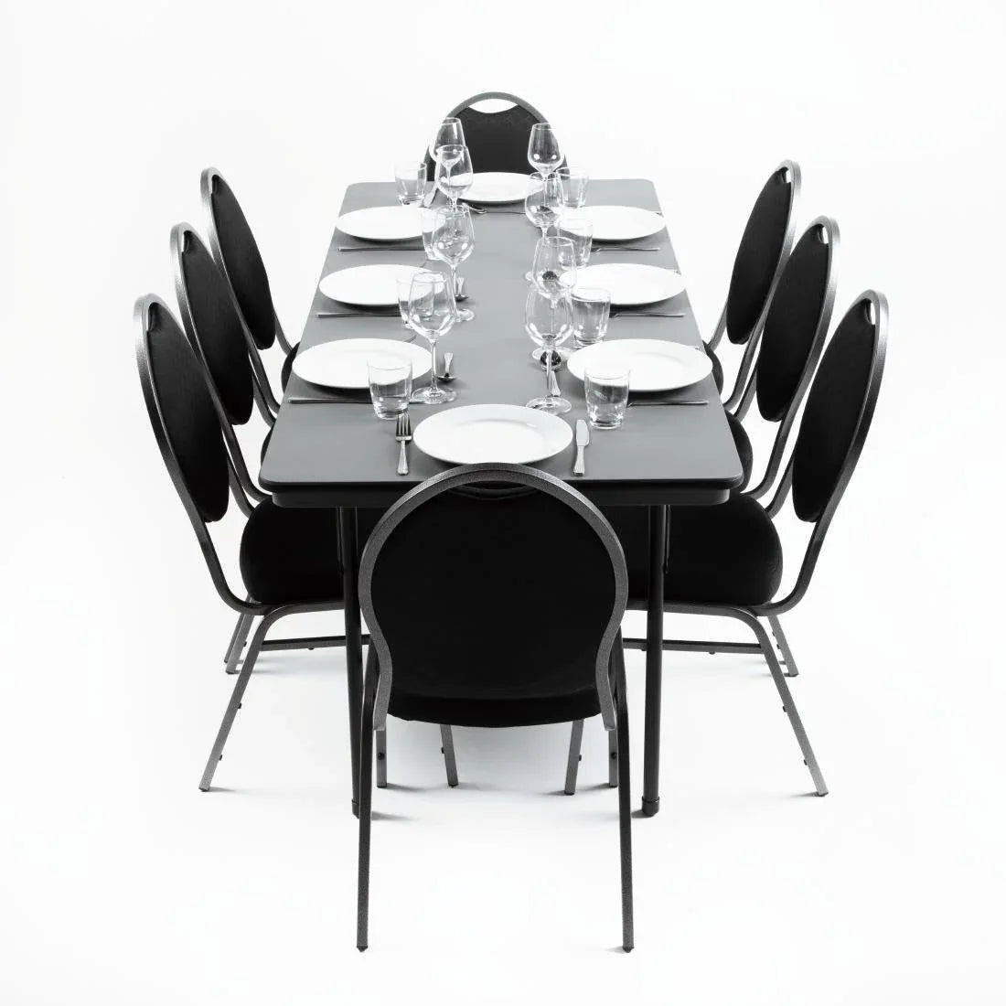 GC596 Bolero ABS Rectangular Folding Table Grey 6ft (Single) - JD Catering Equipment Solutions Ltd