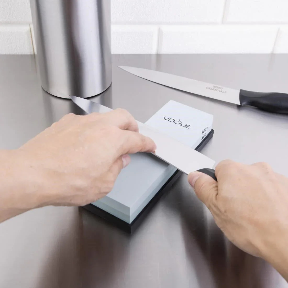 GD036 Vogue Dual Grit Whetstone 400-1000 - JD Catering Equipment Solutions Ltd