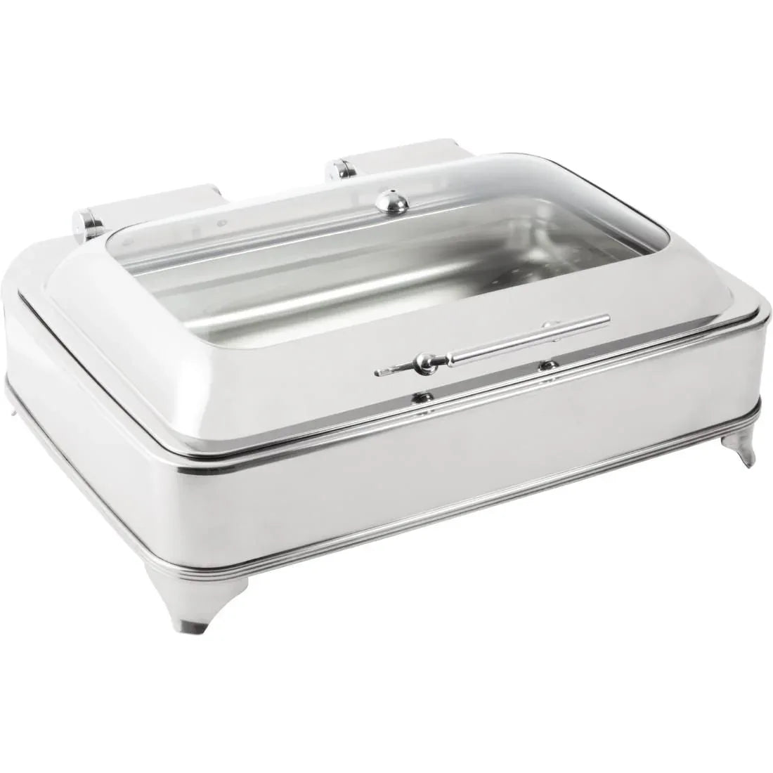 GD128 Olympia Rectangular Electric Chafer Glass Lid. 250(H) x 590(W) x 455(D)mm - JD Catering Equipment Solutions Ltd