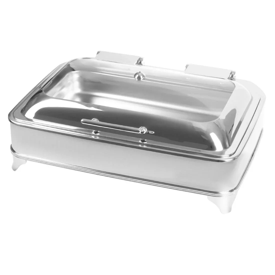 GD128 Olympia Rectangular Electric Chafer Glass Lid. 250(H) x 590(W) x 455(D)mm - JD Catering Equipment Solutions Ltd