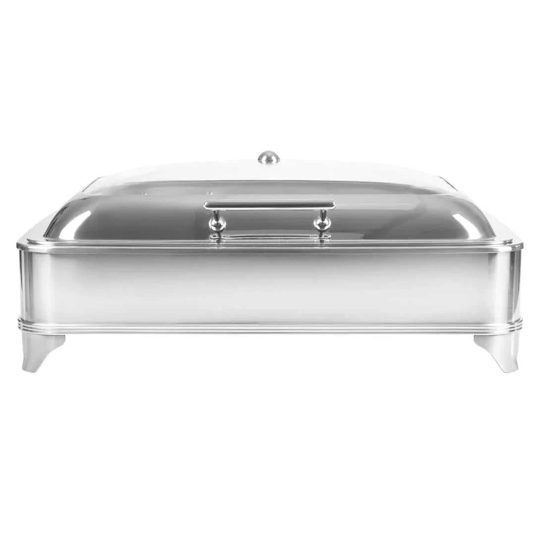GD128 Olympia Rectangular Electric Chafer Glass Lid. 250(H) x 590(W) x 455(D)mm - JD Catering Equipment Solutions Ltd