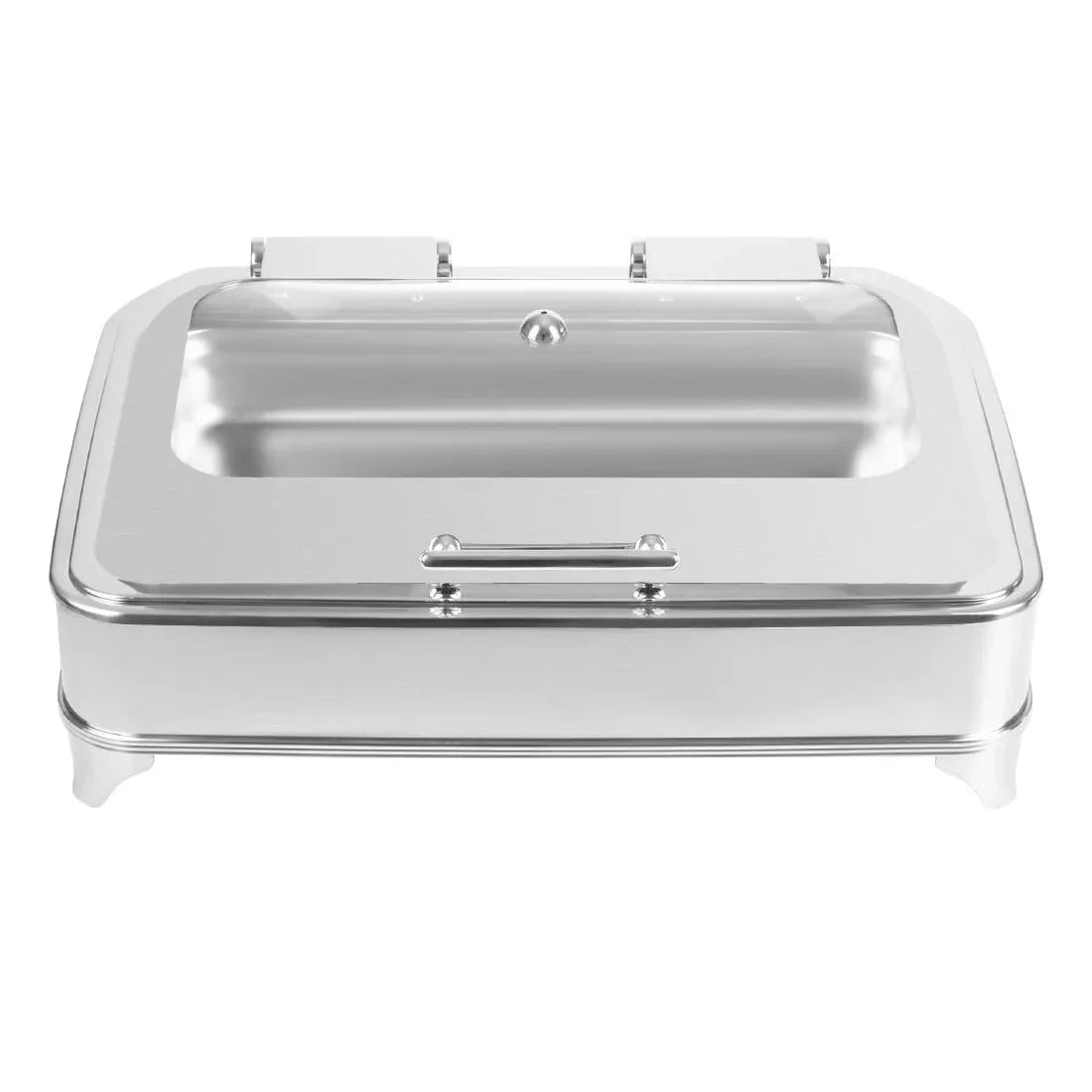 GD128 Olympia Rectangular Electric Chafer Glass Lid. 250(H) x 590(W) x 455(D)mm - JD Catering Equipment Solutions Ltd