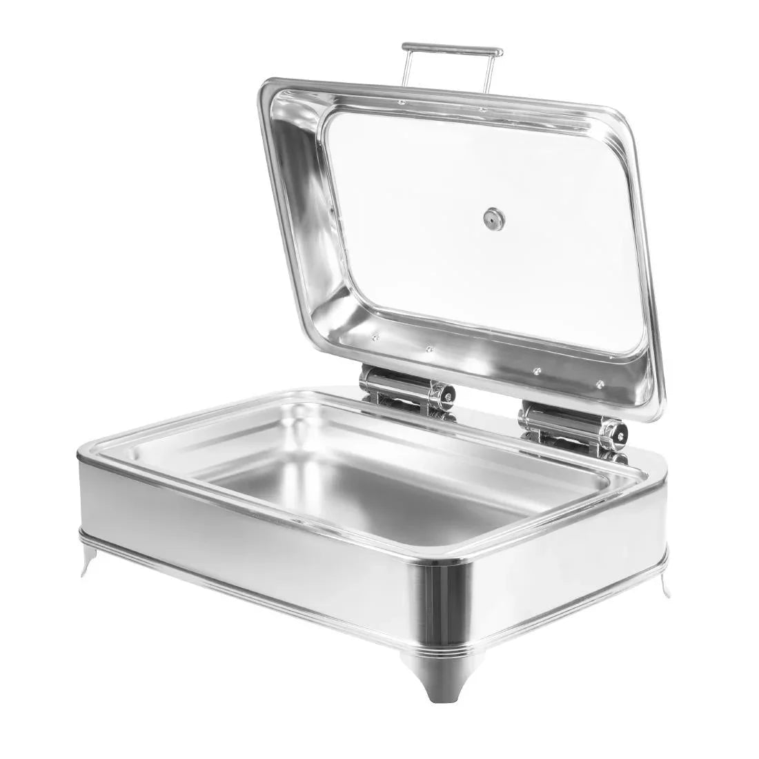 GD128 Olympia Rectangular Electric Chafer Glass Lid. 250(H) x 590(W) x 455(D)mm - JD Catering Equipment Solutions Ltd
