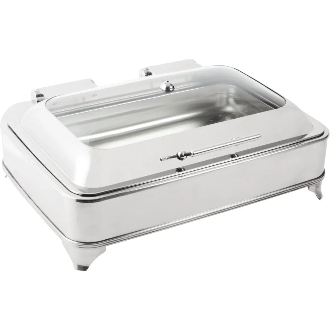 GD128 Olympia Rectangular Electric Chafer Glass Lid. 250(H) x 590(W) x 455(D)mm - JD Catering Equipment Solutions Ltd