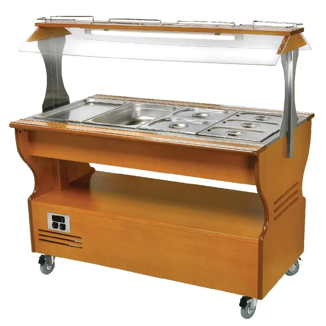 GD373 Roller Grill Chilled Salad Bar Light Wood SB40F - JD Catering Equipment Solutions Ltd