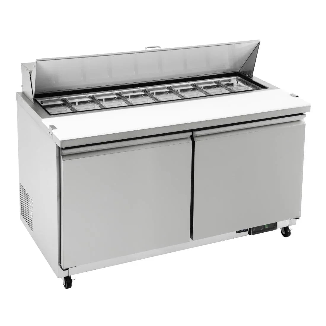 GD883 Polar U-Series Double Door Prep Counter Fridge 527Ltr - JD Catering Equipment Solutions Ltd