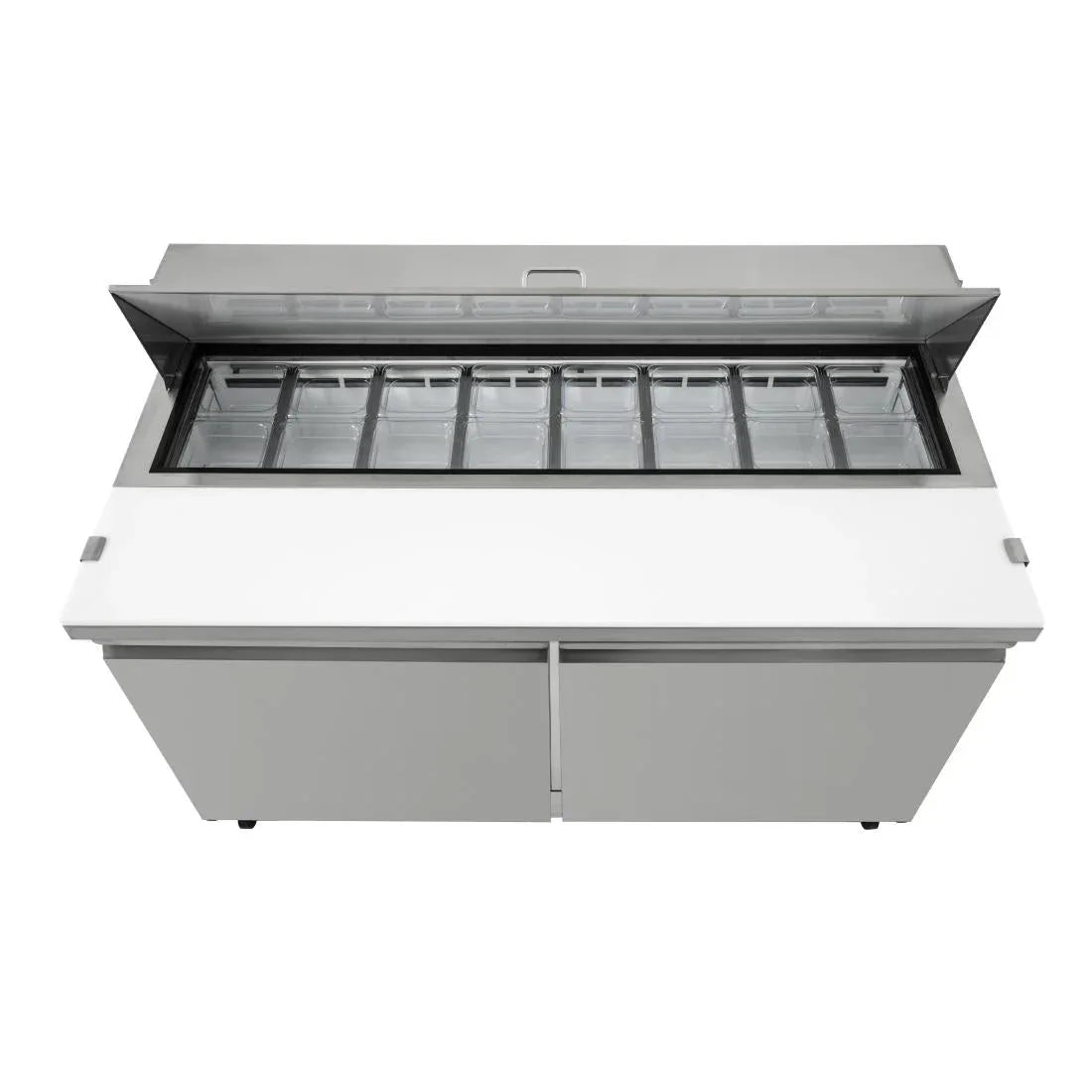 GD883 Polar U-Series Double Door Prep Counter Fridge 527Ltr - JD Catering Equipment Solutions Ltd