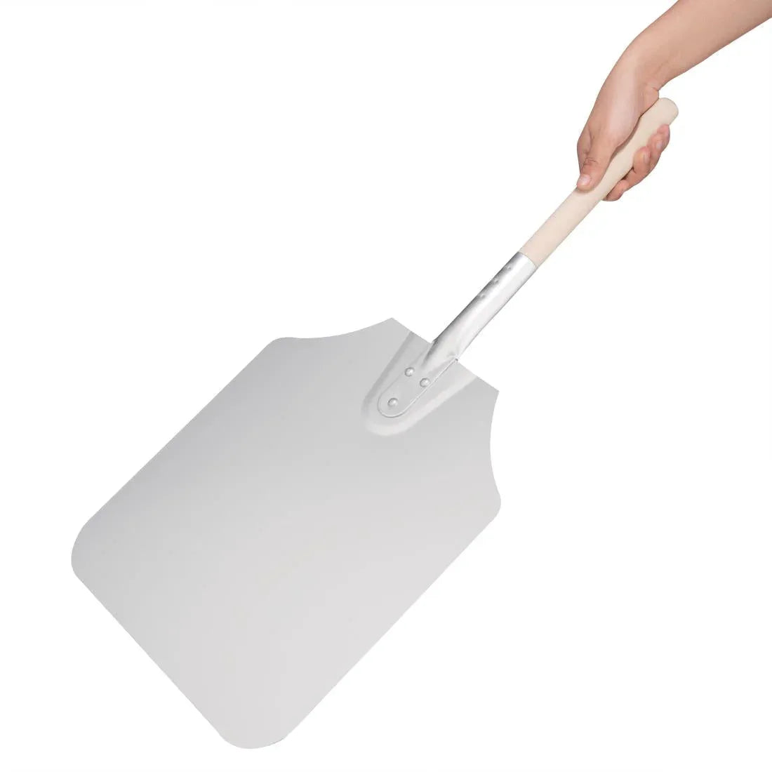 GE208 Vogue Wood Handle Aluminium Pizza Peel 31x36cm - JD Catering Equipment Solutions Ltd