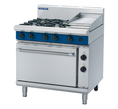 Blue Seal Evolution Series GE506C - 900mm Gas Range Electric Static Oven with 300mm griddle