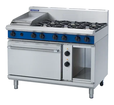Blue Seal Evolution Series GE508C - 1200mm Gas Range Electric Static Oven with 300mm griddle