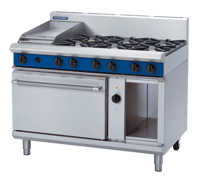 Blue Seal Evolution Series GE58C - 1200mm Gas Range Electric Convection Oven with 300mm Griddle