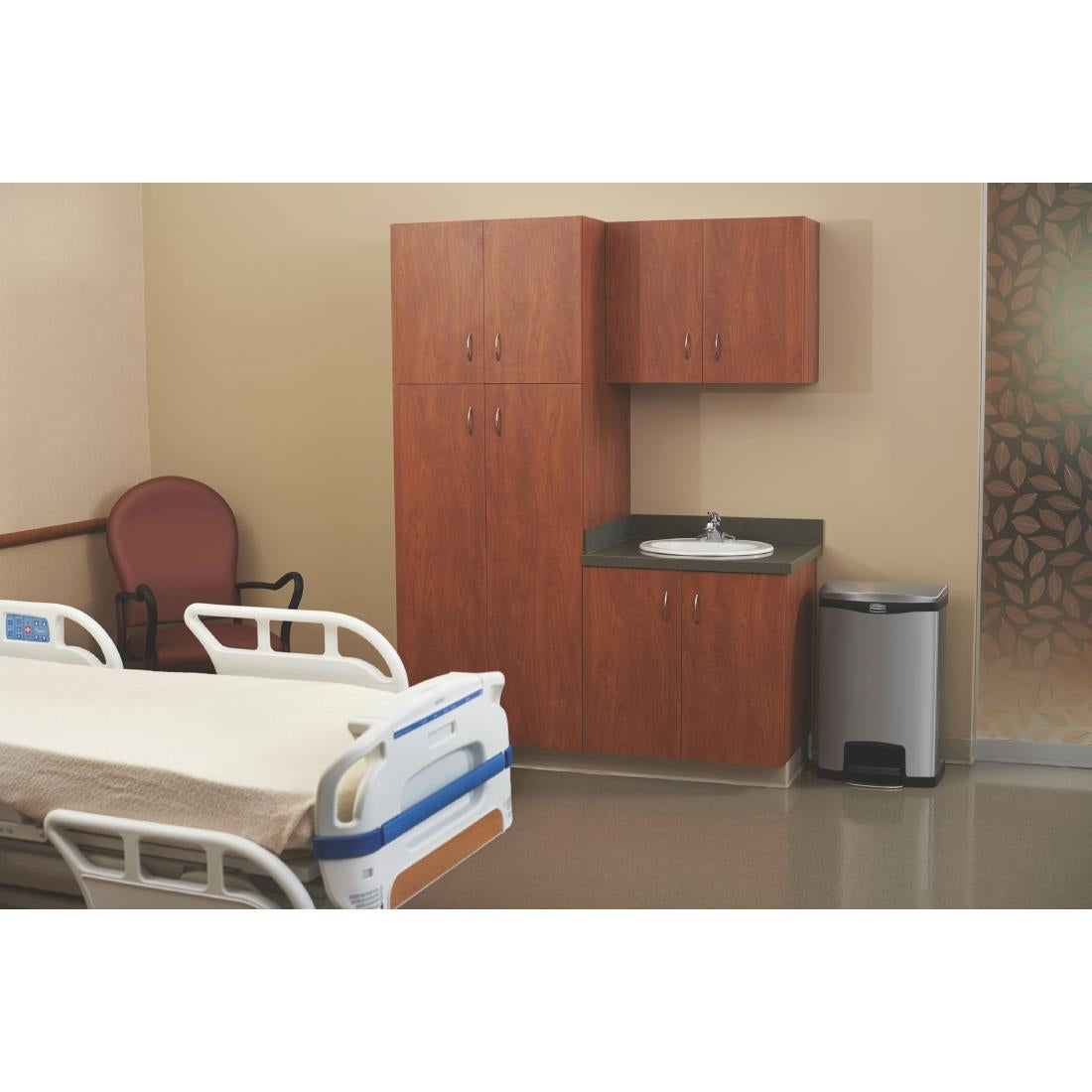 GE938 Rubbermaid Slim Jim Front Step on Pedal Bin Stainless Steel 50Ltr JD Catering Equipment Solutions Ltd