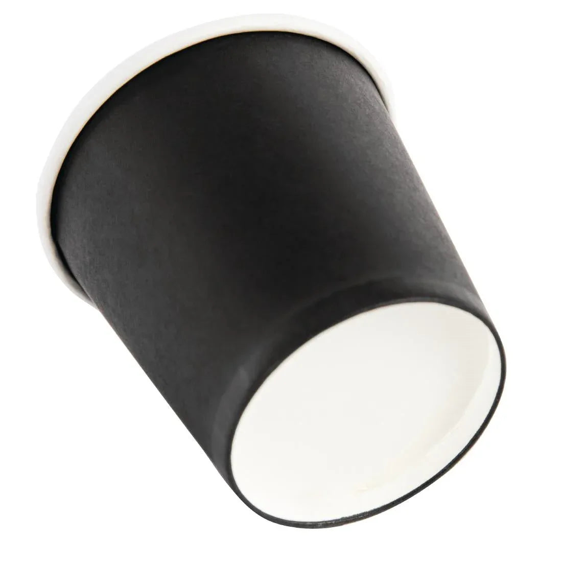 GF019 Fiesta Recyclable Espresso Cups Single Wall Black 112ml / 4oz (Pack of 50) - JD Catering Equipment Solutions Ltd