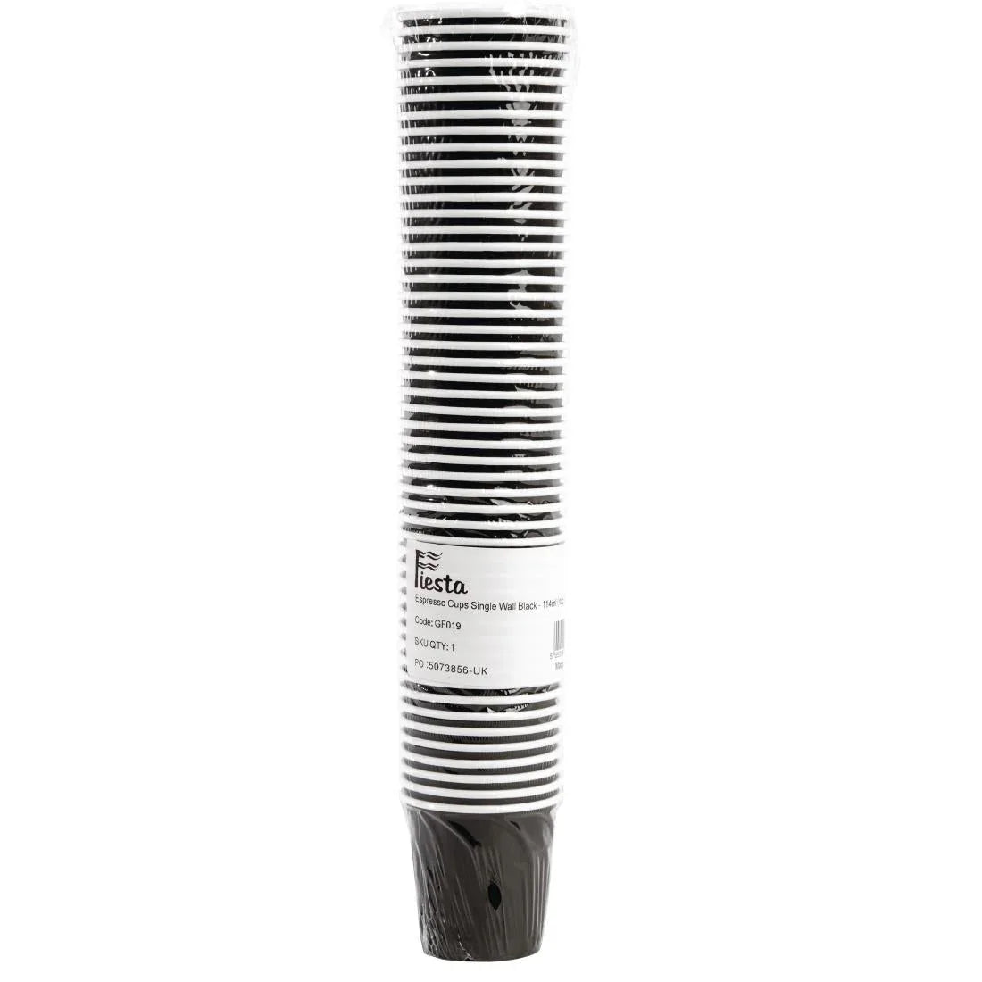 GF019 Fiesta Recyclable Espresso Cups Single Wall Black 112ml / 4oz (Pack of 50) - JD Catering Equipment Solutions Ltd