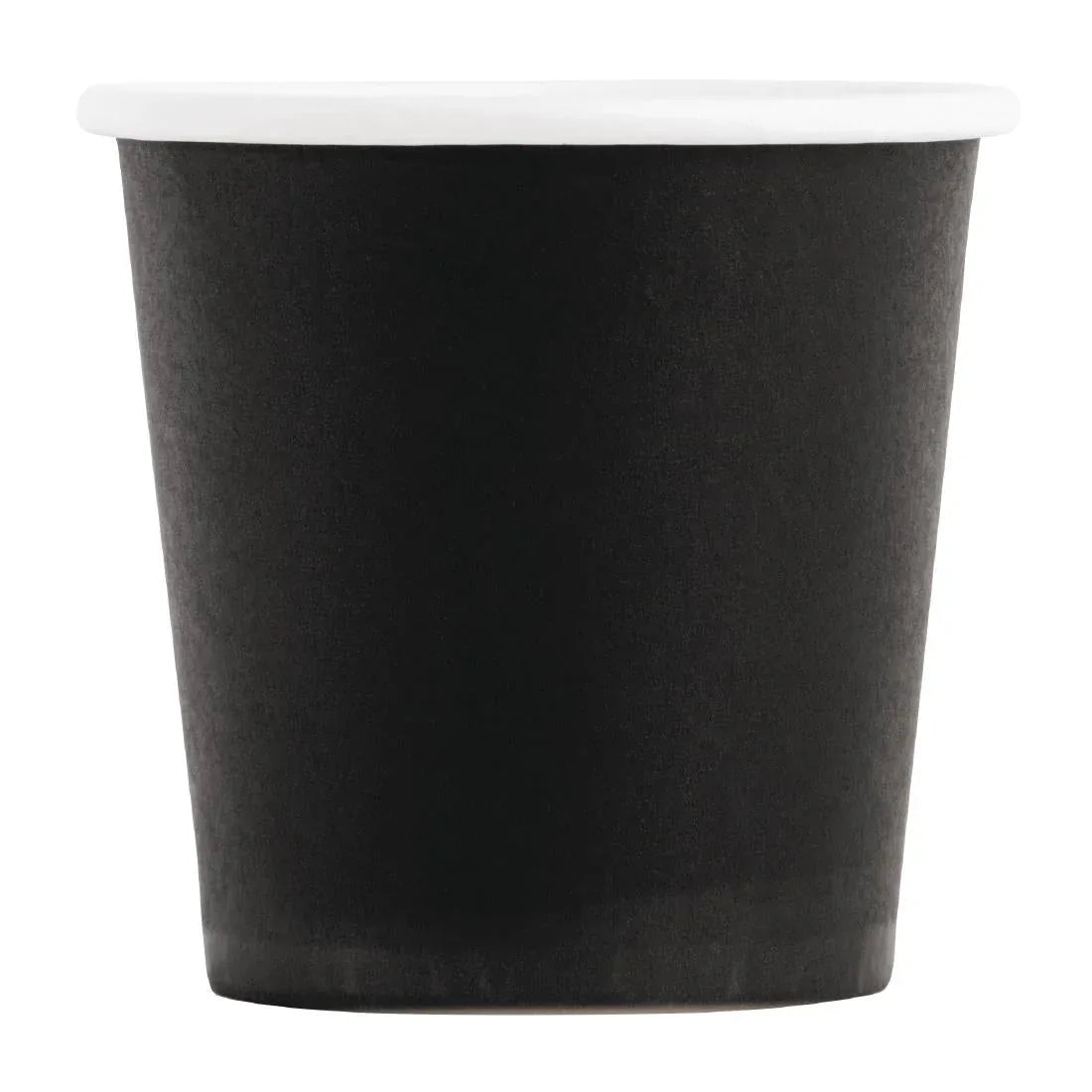 GF019 Fiesta Recyclable Espresso Cups Single Wall Black 112ml / 4oz (Pack of 50) - JD Catering Equipment Solutions Ltd
