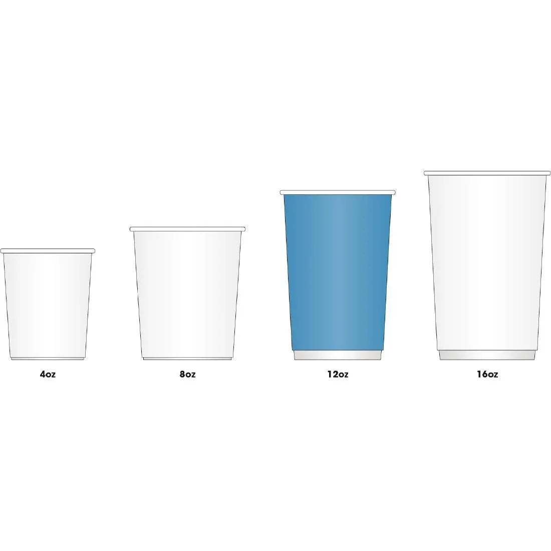 GF033 Fiesta Recyclable Coffee Cups Single Wall Kraft 340ml / 12oz (Pack of 50) - JD Catering Equipment Solutions Ltd