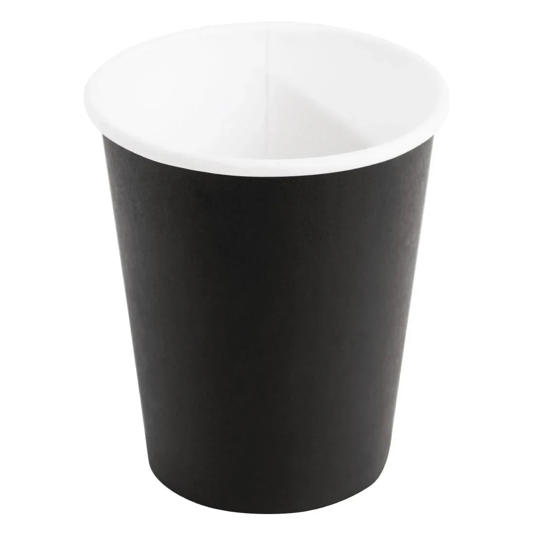 GF041 Fiesta Recyclable Coffee Cups Single Wall Black 225ml / 8oz (Pack of 50) - JD Catering Equipment Solutions Ltd