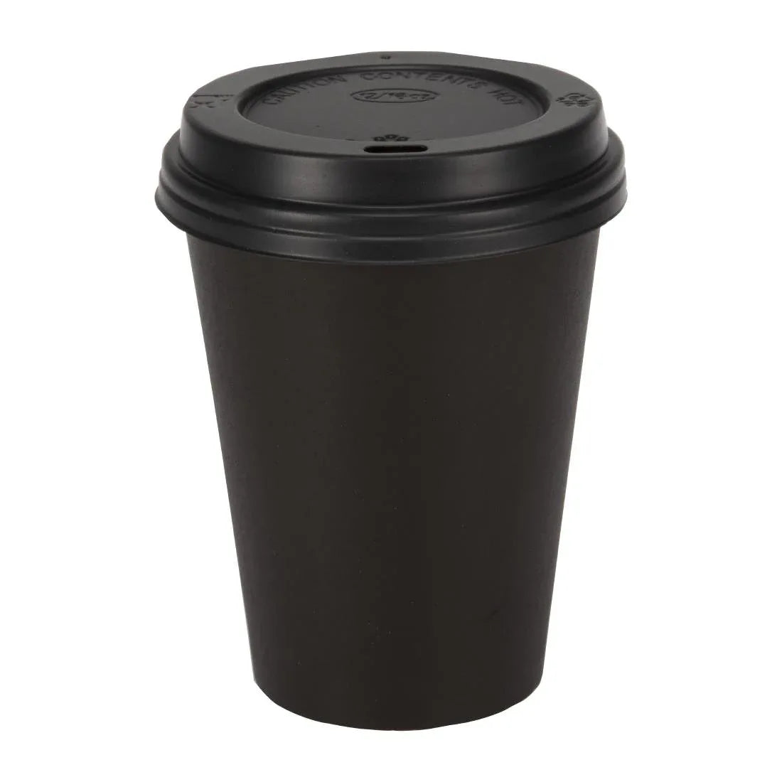 GF043 Fiesta Recyclable Coffee Cups Single Wall Black 340ml / 12oz (Pack of 50) - JD Catering Equipment Solutions Ltd