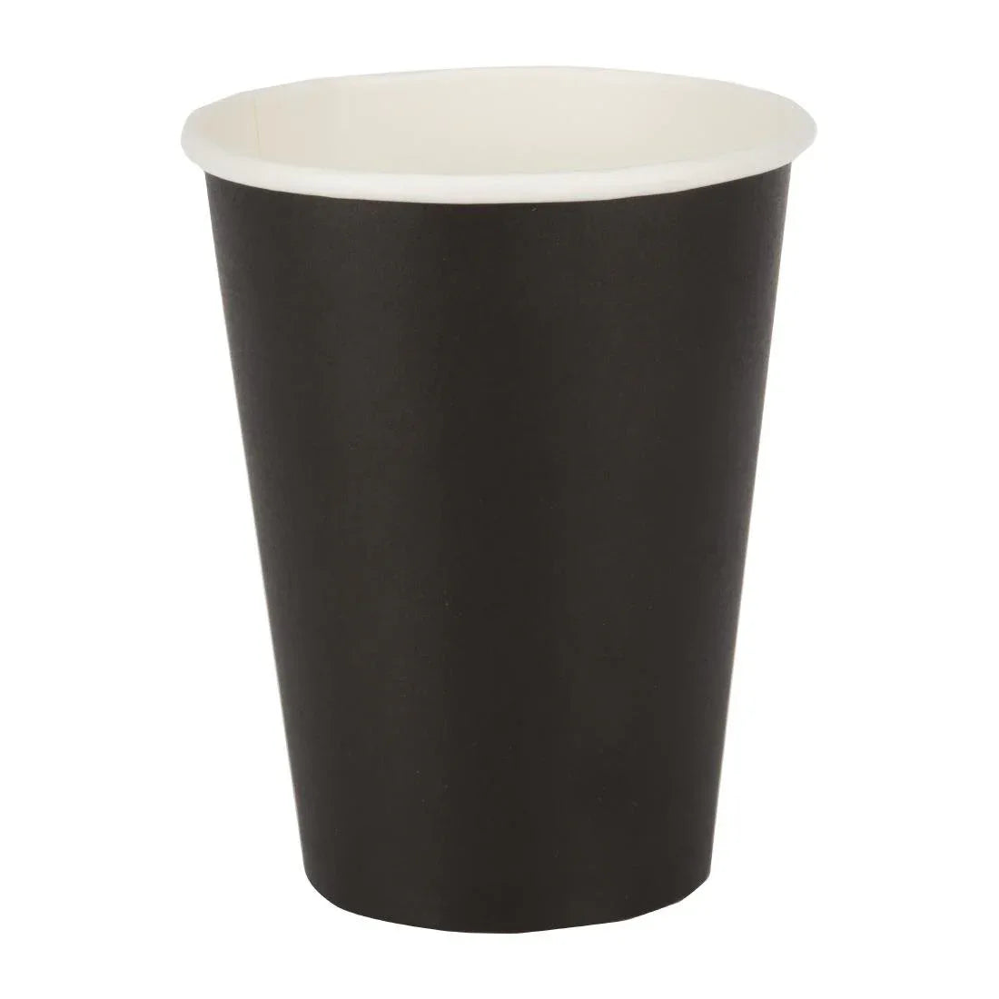 GF043 Fiesta Recyclable Coffee Cups Single Wall Black 340ml / 12oz (Pack of 50) - JD Catering Equipment Solutions Ltd