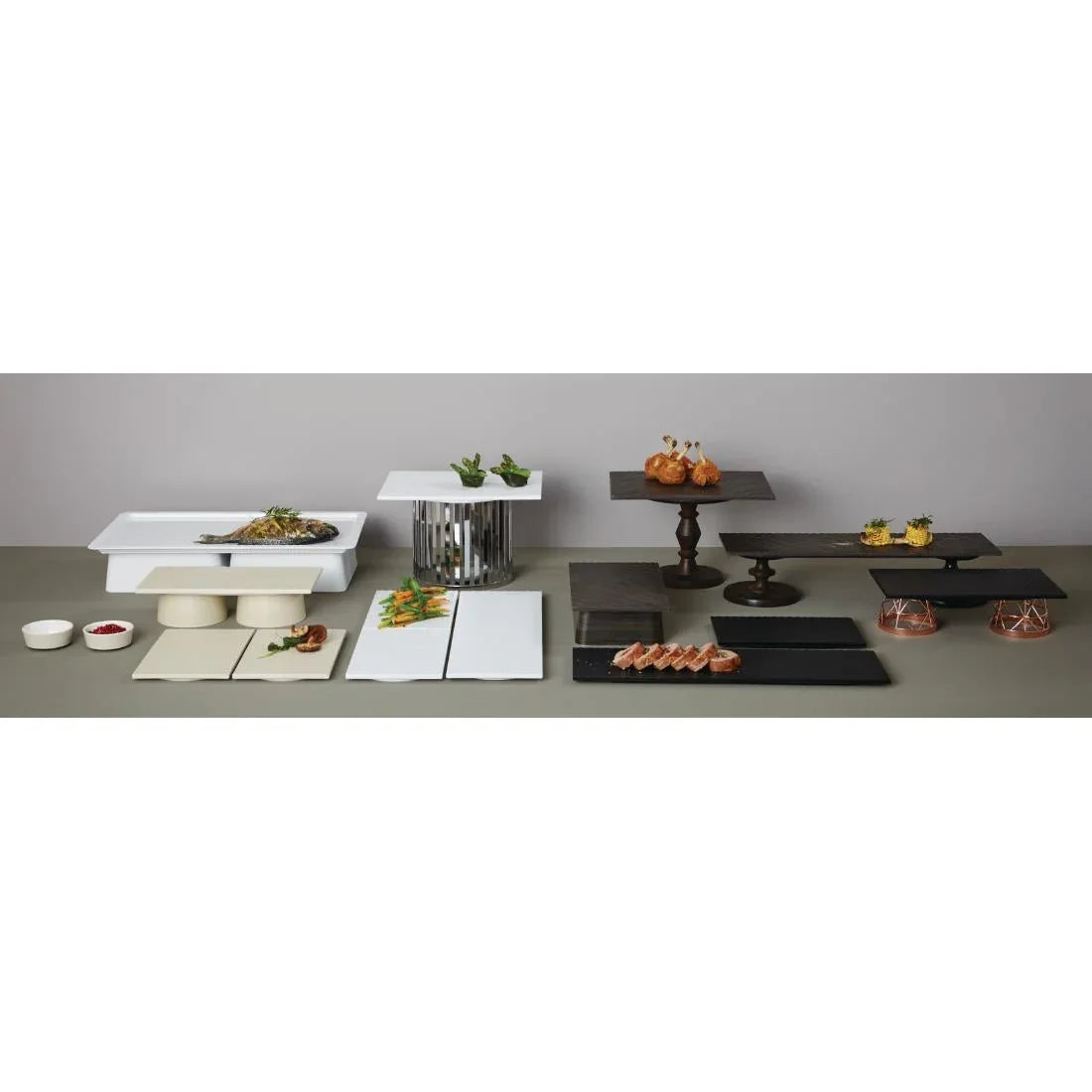 GF073 APS Melamine Platter Slate GN 1/4 - JD Catering Equipment Solutions Ltd