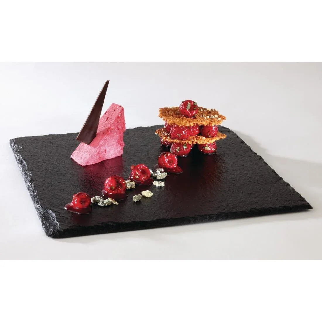 GF073 APS Melamine Platter Slate GN 1/4 - JD Catering Equipment Solutions Ltd