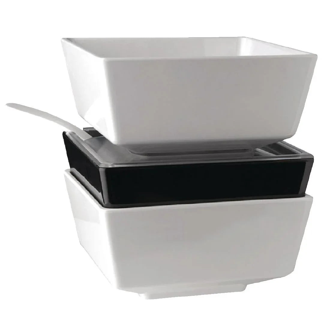 GF097 APS Float Black Square Bowl 7in - JD Catering Equipment Solutions Ltd