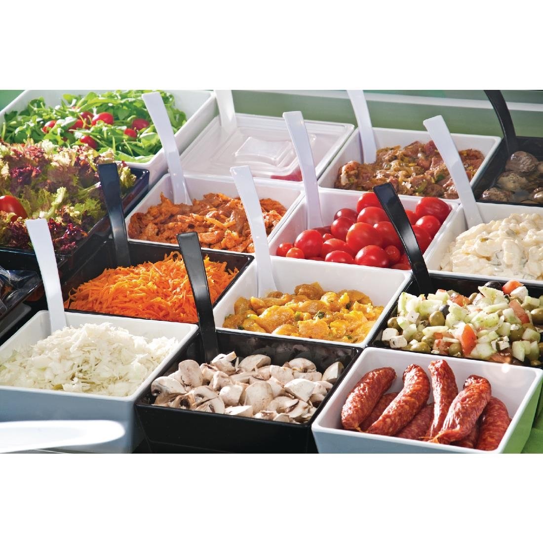 GF098 APS Float White Square Bowl 10in JD Catering Equipment Solutions Ltd