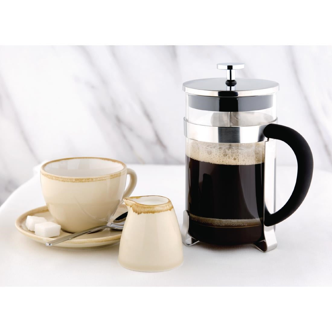 GF231 Olympia Contemporary Glass Cafetiere 6 Cup - JD Catering Equipment Solutions Ltd