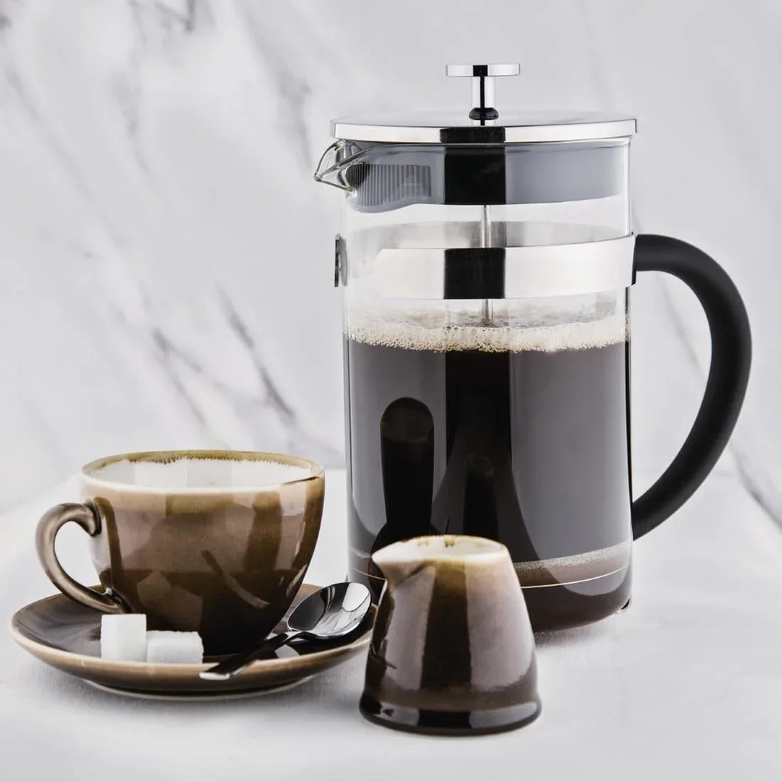 GF233 Olympia Contemporary Glass Cafetiere 12 Cup - JD Catering Equipment Solutions Ltd
