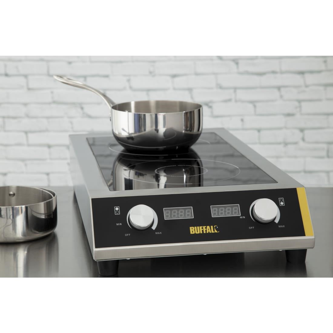GF239 Buffalo Heavy Duty Double Induction Hob 7kW JD Catering Equipment Solutions Ltd