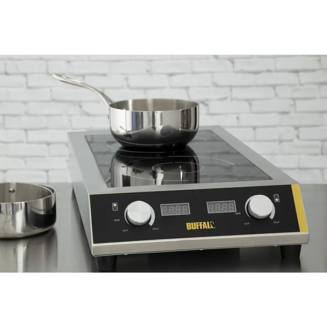 GF239 Buffalo Heavy Duty Double Induction Hob 7kW - JD Catering Equipment Solutions Ltd