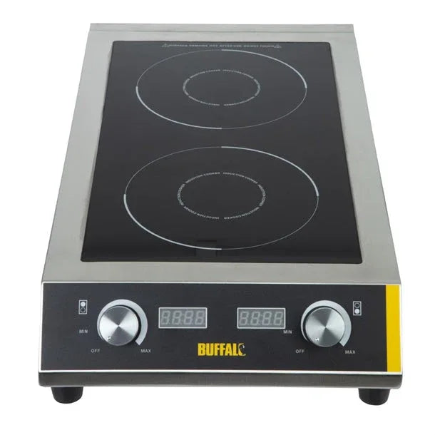 GF239 Buffalo Heavy Duty Double Induction Hob 7kW - JD Catering Equipment Solutions Ltd