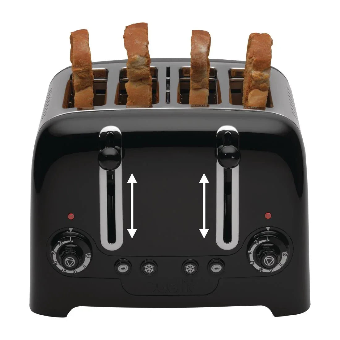 GF336 Dualit 4 Slice Lite Toaster Black 46205 - JD Catering Equipment Solutions Ltd