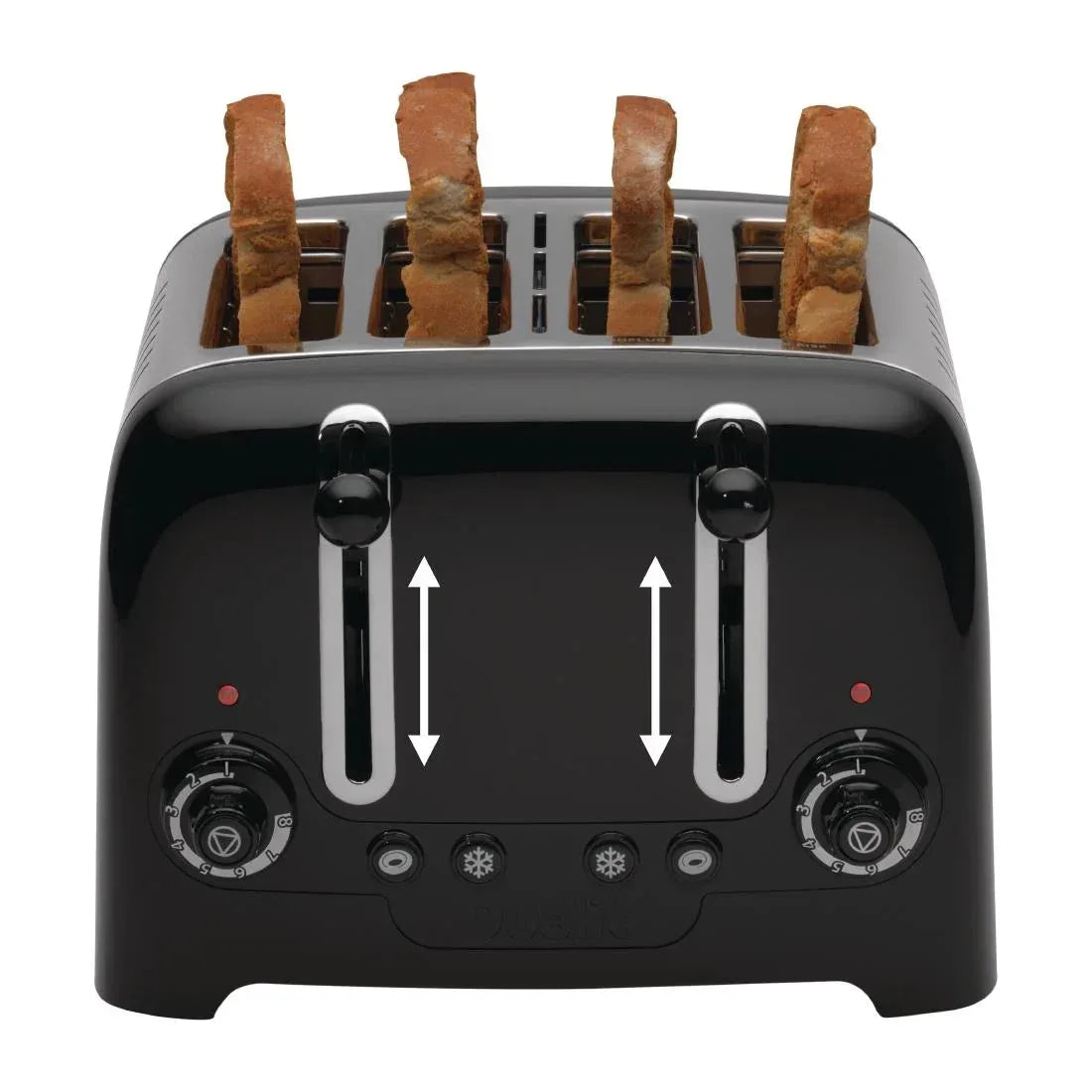 GF336 Dualit 4 Slice Lite Toaster Black 46205 - JD Catering Equipment Solutions Ltd