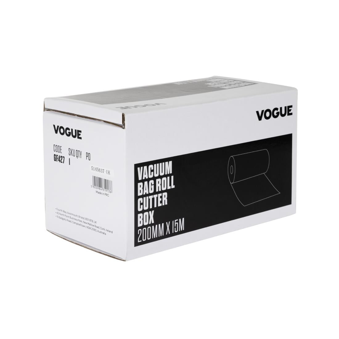 GF427 Vogue Vacuum Pack Roll with Cutter Box 15m JD Catering Equipment Solutions Ltd