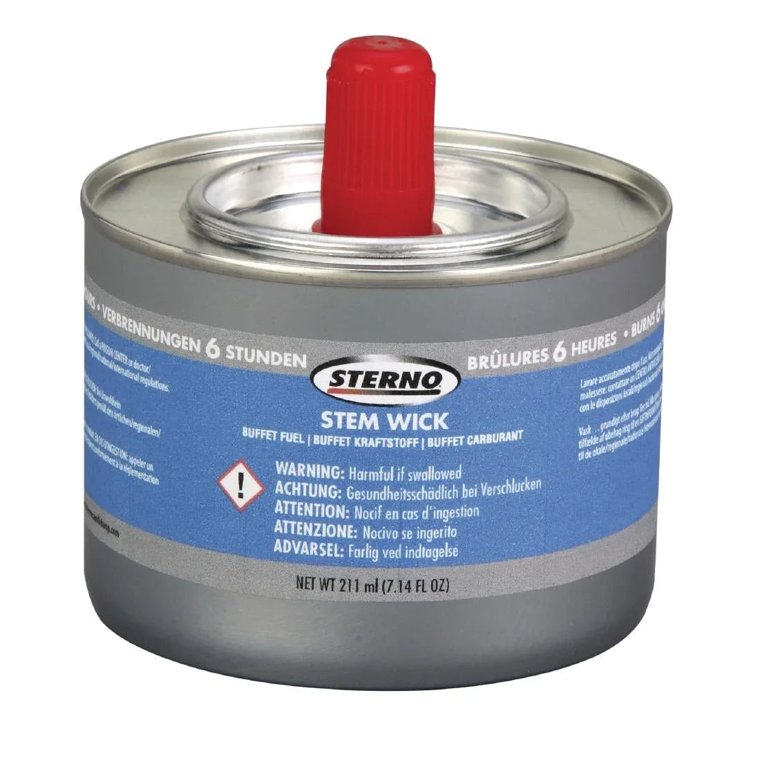 GF438 Sterno Stem Wick Liquid Chafing Fuel With Wick 6 Hour (Pack of 12) - JD Catering Equipment Solutions Ltd