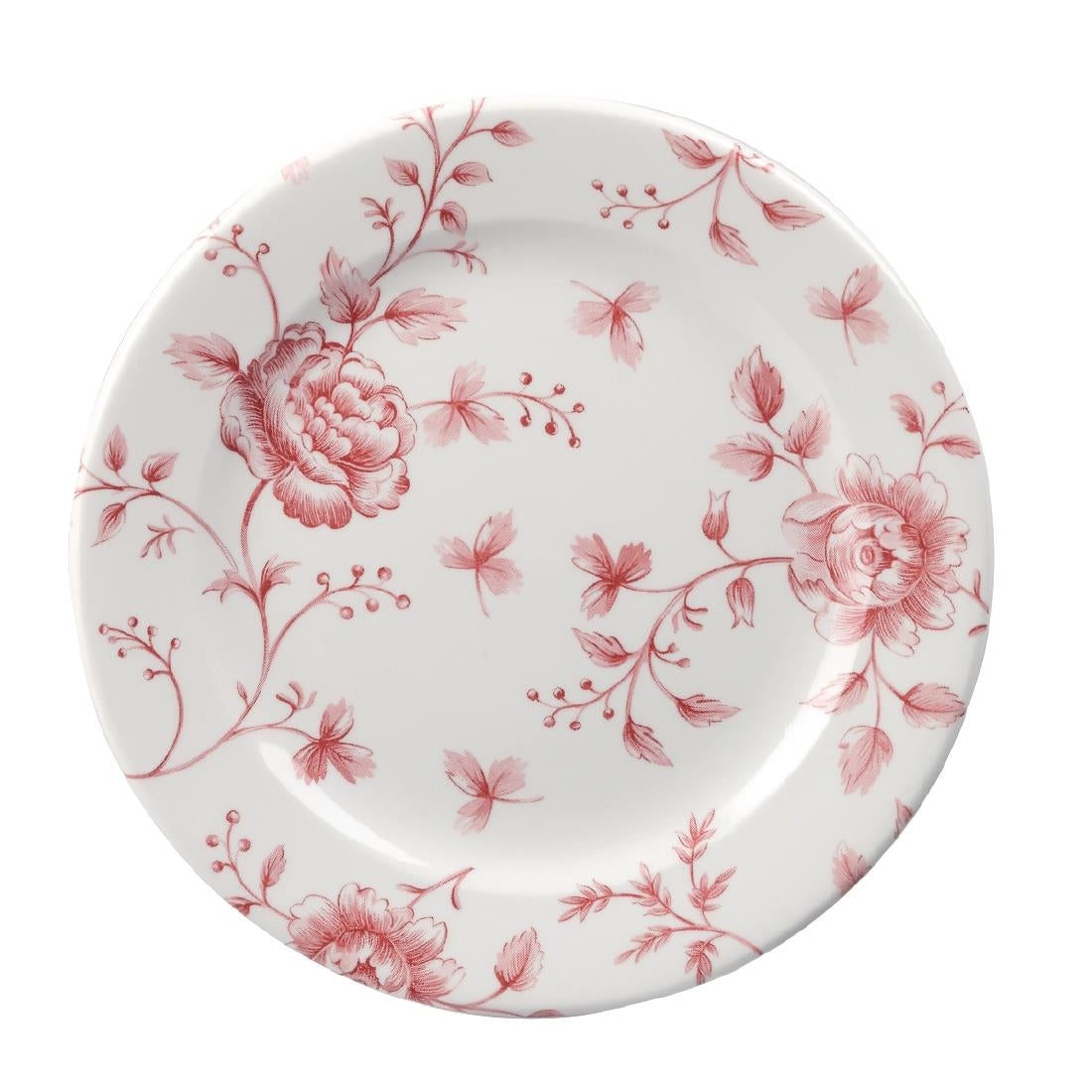 GF615 Churchill Vintage Prints Tea Plates Cranberry Rose Print 170mm (Pack of 6) JD Catering Equipment Solutions Ltd