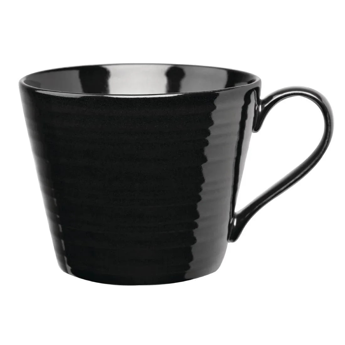 GF704 Art de Cuisine Rustics Black Snug Mugs 341ml (Pack of 6) - JD Catering Equipment Solutions Ltd