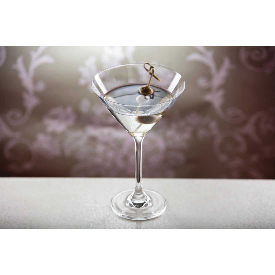 GF731 Olympia Bar Collection Crystal Martini Glasses 275ml (Pack of 6) JD Catering Equipment Solutions Ltd