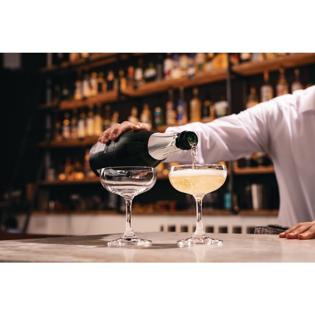 GF732 Olympia Bar Collection Crystal Champagne Saucers 200ml (Pack of 6) JD Catering Equipment Solutions Ltd