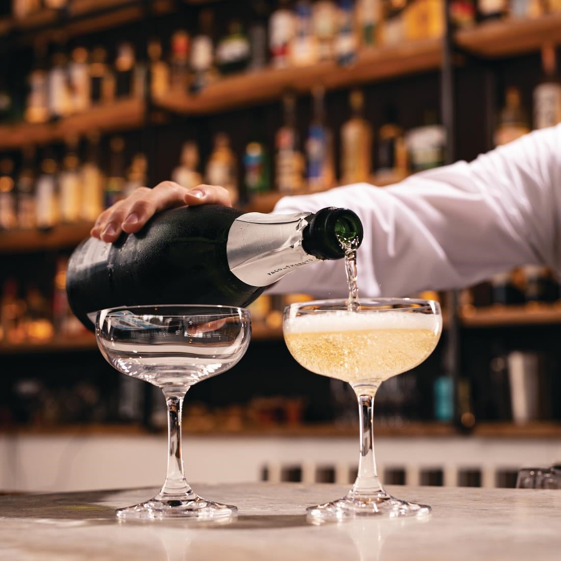 GF732 Olympia Bar Collection Crystal Champagne Saucers 200ml (Pack of 6) JD Catering Equipment Solutions Ltd