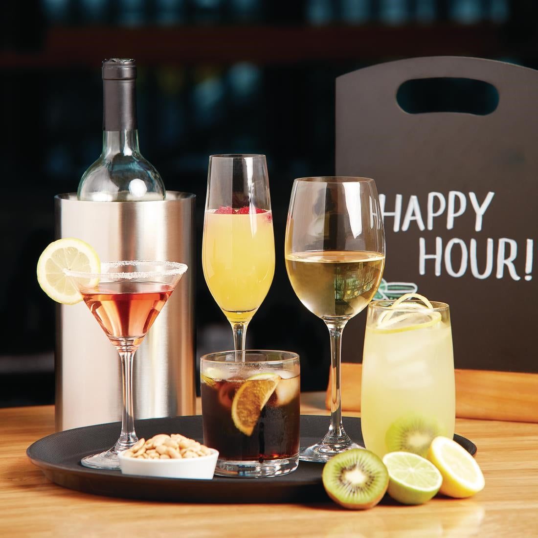 GF736 Olympia Chime Crystal Champagne Flutes 225ml (Pack of 6) JD Catering Equipment Solutions Ltd