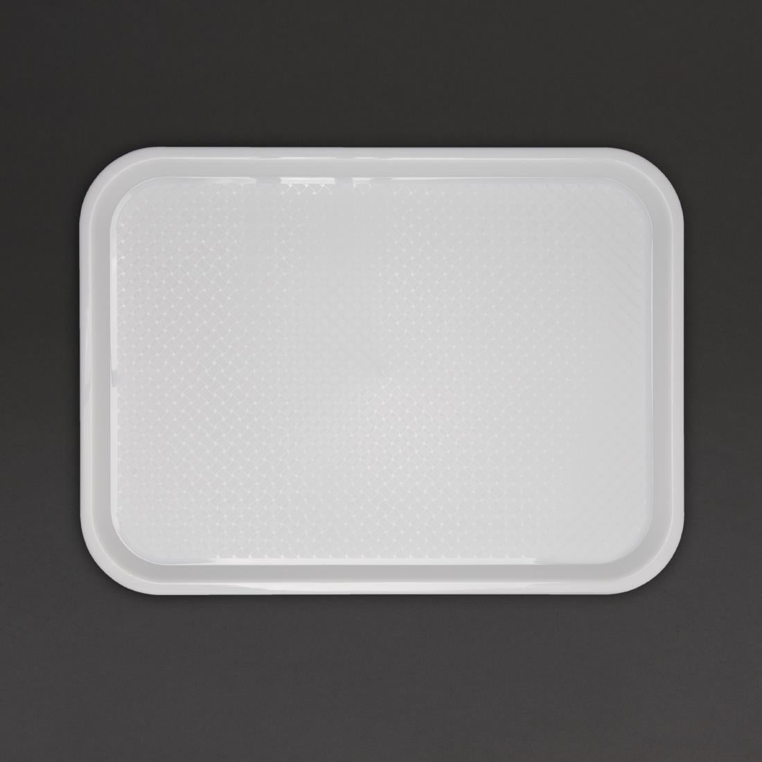 GF996 Kristallon Polypropylene Fast Food Tray White Medium 415mm JD Catering Equipment Solutions Ltd