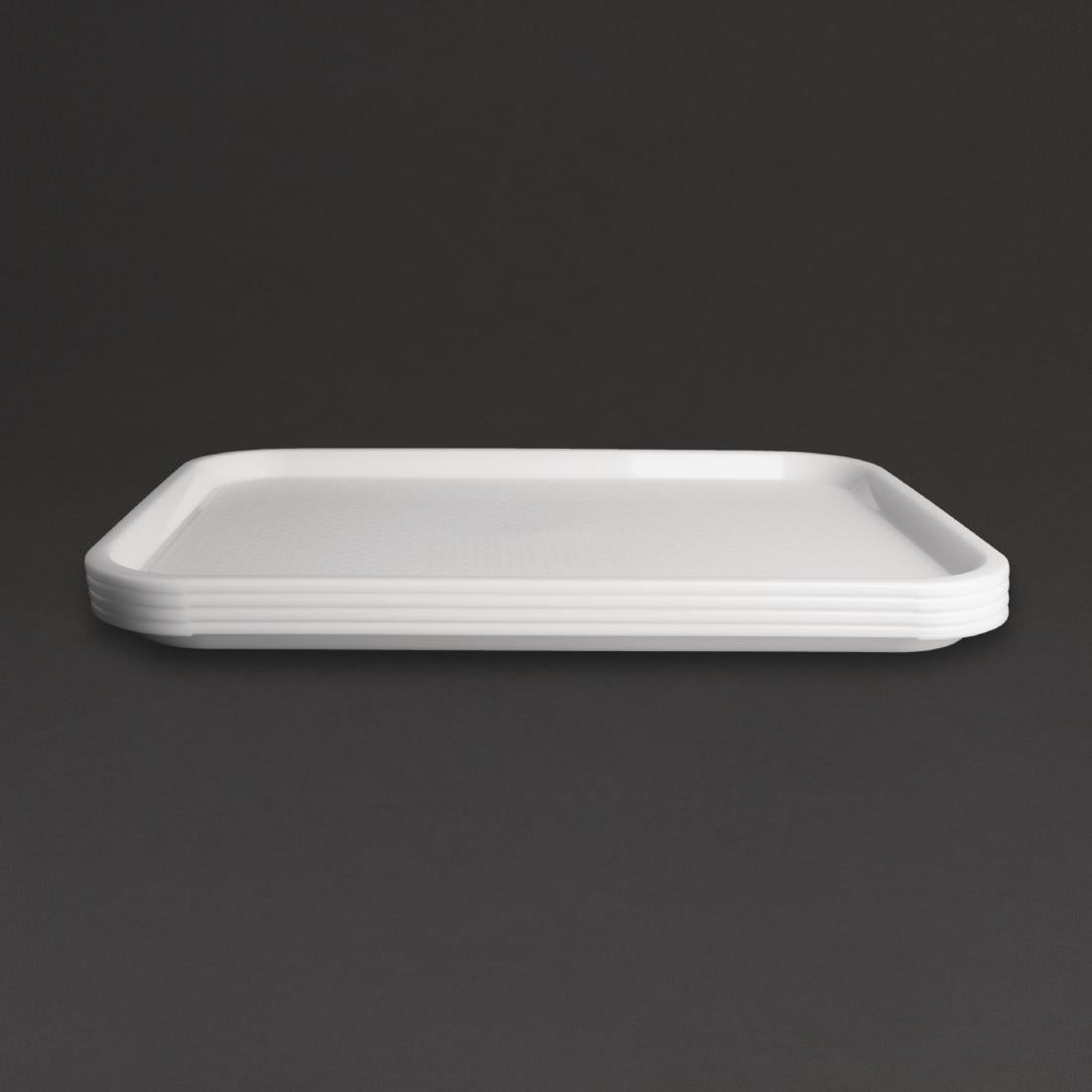 GF996 Kristallon Polypropylene Fast Food Tray White Medium 415mm JD Catering Equipment Solutions Ltd